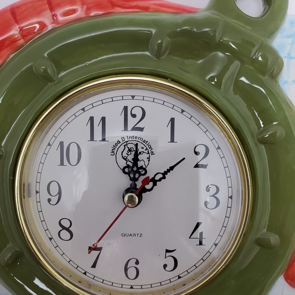 Lobster Hand Painted Fine Ceramic Ware Wall Clock United B International - Picture 10 of 12